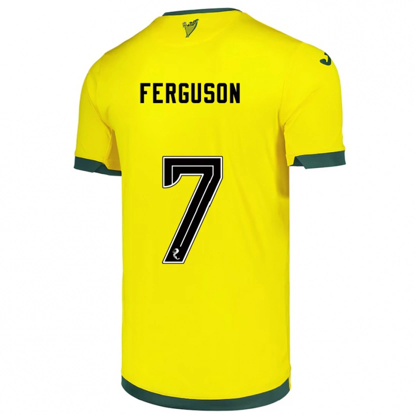 Danxen Dětské Abbie Ferguson #7 Žlutá Zelená Daleko Hráčské Dresy 2025/26 Dres