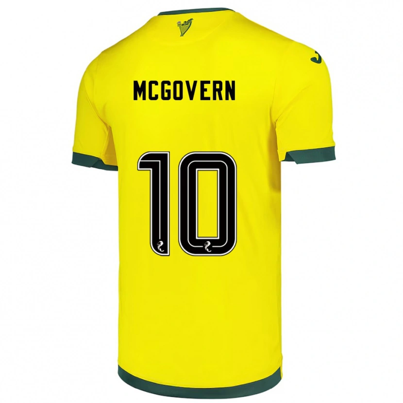 Danxen Dětské Kathleen Mcgovern #10 Žlutá Zelená Daleko Hráčské Dresy 2025/26 Dres