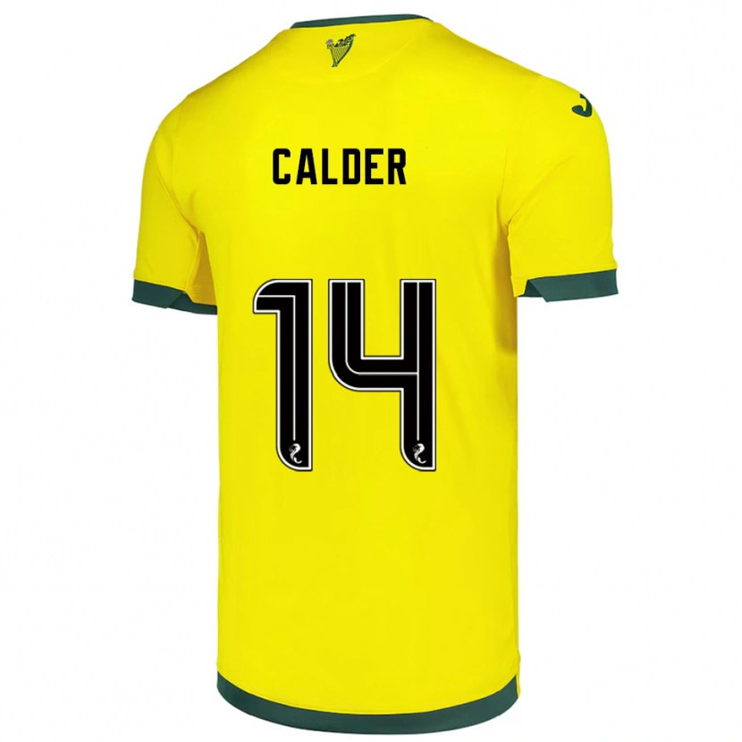 Danxen Dětské Owen Calder #14 Žlutá Zelená Daleko Hráčské Dresy 2025/26 Dres