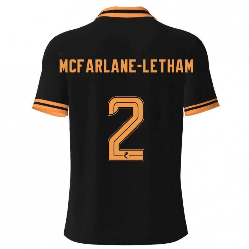Danxen Dětské Jay Mcfarlane-Letham #2 Černá Žlutá Daleko Hráčské Dresy 2025/26 Dres