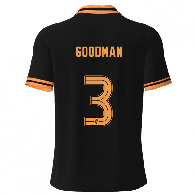 Danxen Dětské Mya Goodman #3 Černá Žlutá Daleko Hráčské Dresy 2025/26 Dres
