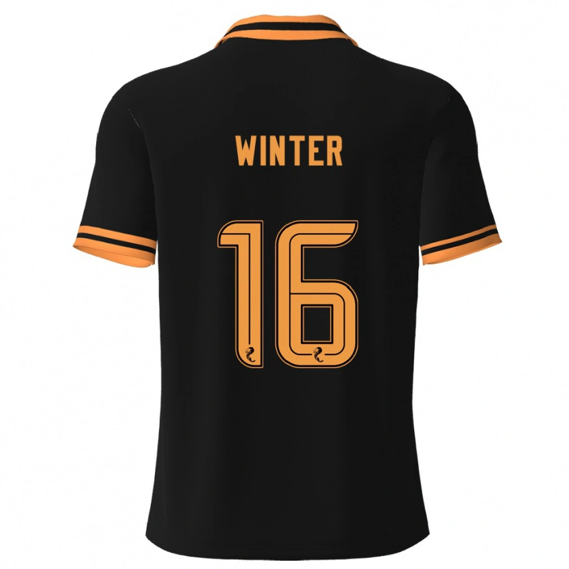 Danxen Dětské Andy Winter #16 Černá Žlutá Daleko Hráčské Dresy 2025/26 Dres