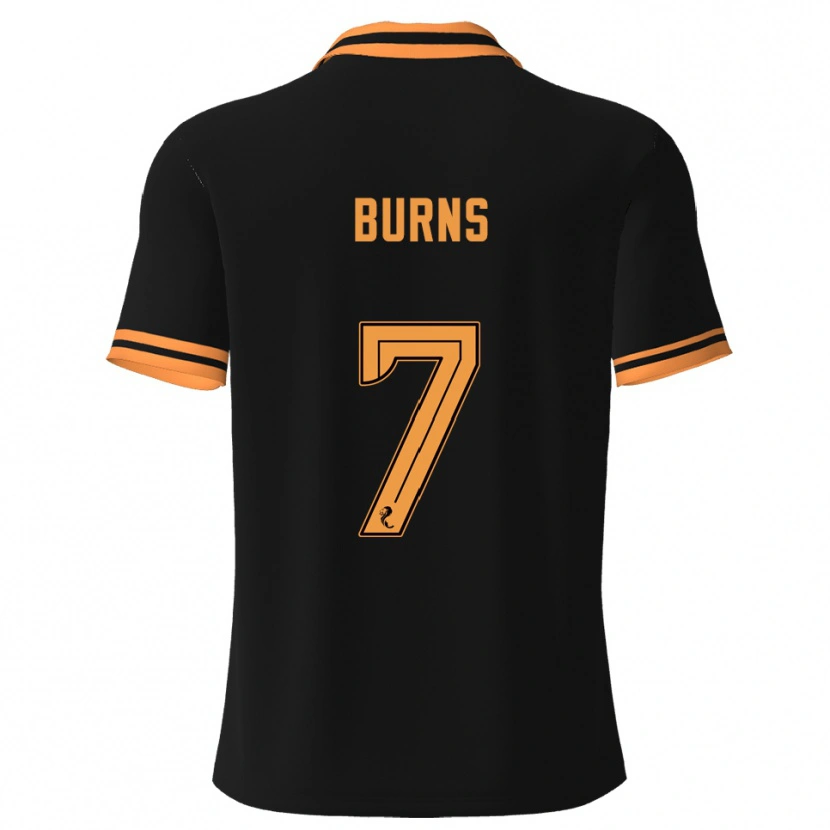 Danxen Dětské Erin Burns #7 Černá Žlutá Daleko Hráčské Dresy 2025/26 Dres