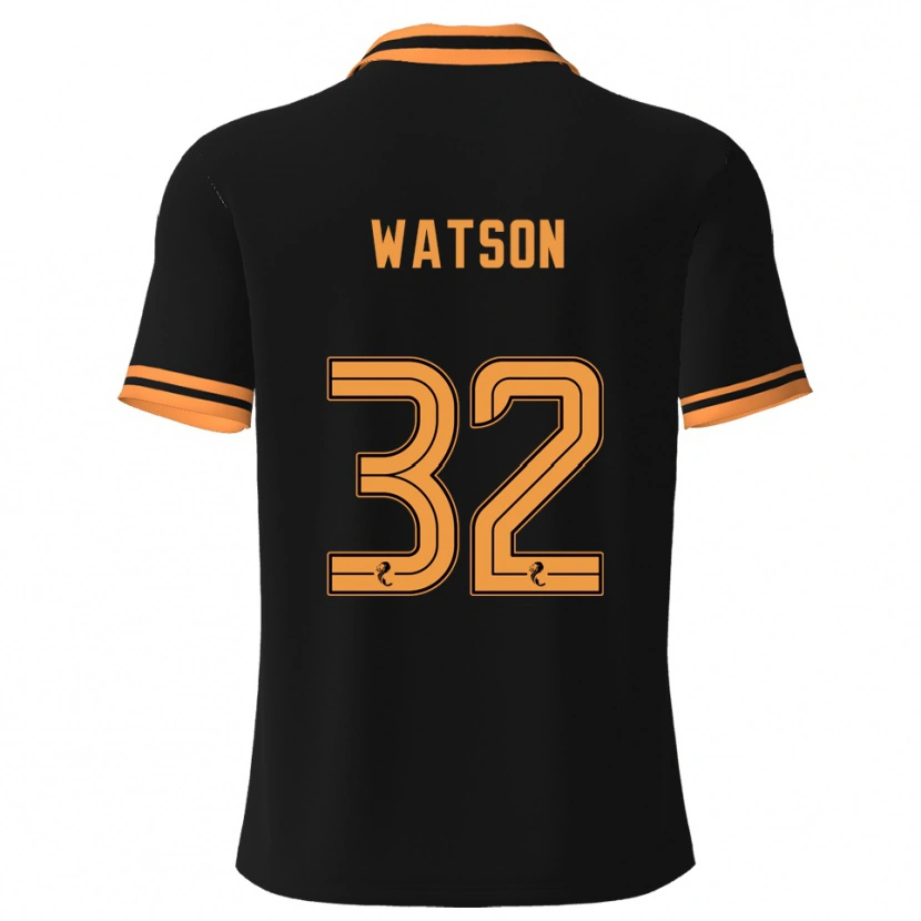 Danxen Dětské Ashley Watson #32 Černá Žlutá Daleko Hráčské Dresy 2025/26 Dres