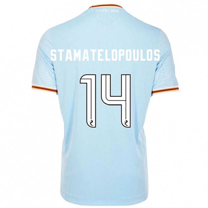 Danxen Dětské Apostolos Stamatelopoulos #14 Nebesky Modrá Daleko Hráčské Dresy 2025/26 Dres