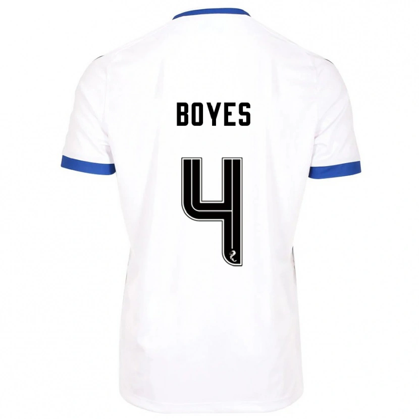 Danxen Dětské Morgan Boyes #4 Bílá Modrá Daleko Hráčské Dresy 2025/26 Dres
