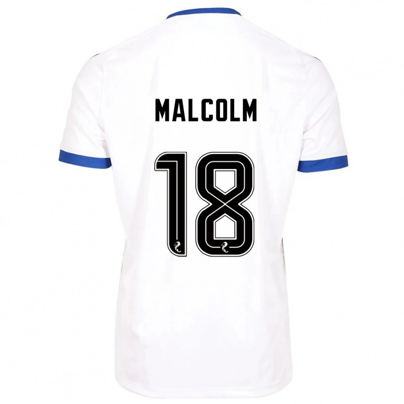 Danxen Dětské Jodie Malcolm #18 Bílá Modrá Daleko Hráčské Dresy 2025/26 Dres