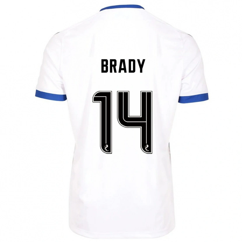 Danxen Dětské Scarlett Brady #14 Bílá Modrá Daleko Hráčské Dresy 2025/26 Dres