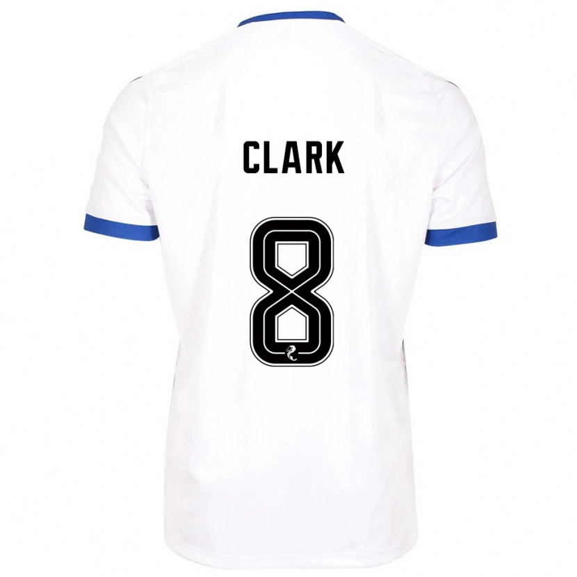 Danxen Dětské Hannah Clark #8 Bílá Modrá Daleko Hráčské Dresy 2025/26 Dres