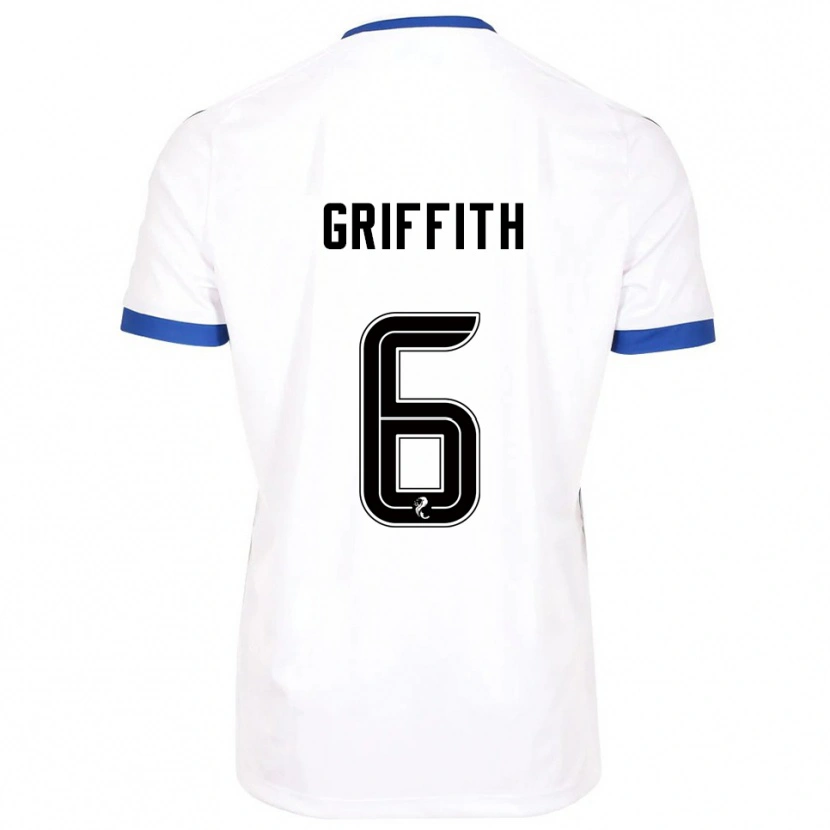 Danxen Dětské Víctor Griffith #6 Bílá Modrá Daleko Hráčské Dresy 2025/26 Dres