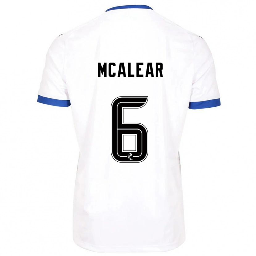 Danxen Dětské Reece Mcalear #6 Bílá Modrá Daleko Hráčské Dresy 2025/26 Dres