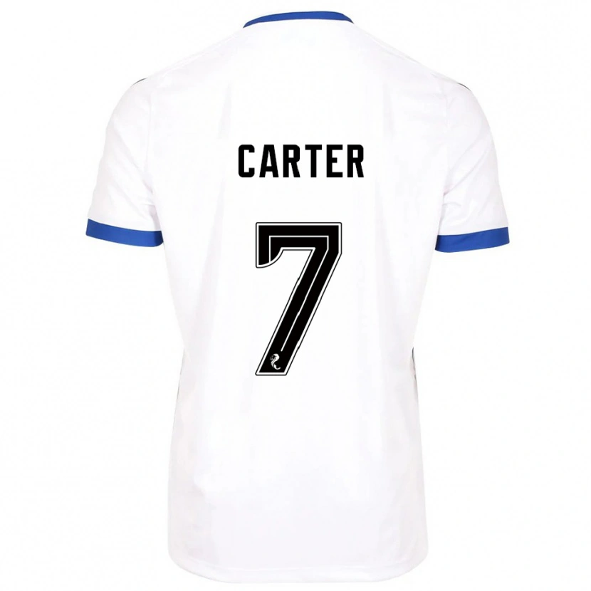 Danxen Dětské Nicole Carter #7 Bílá Modrá Daleko Hráčské Dresy 2025/26 Dres