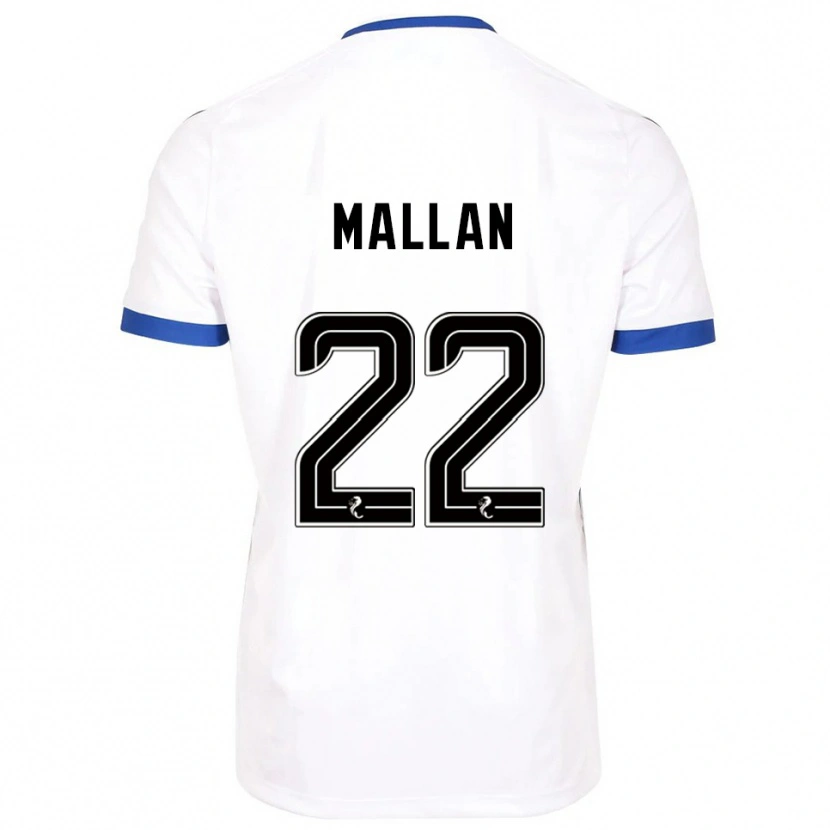 Danxen Dětské Stevie Mallan #22 Bílá Modrá Daleko Hráčské Dresy 2025/26 Dres