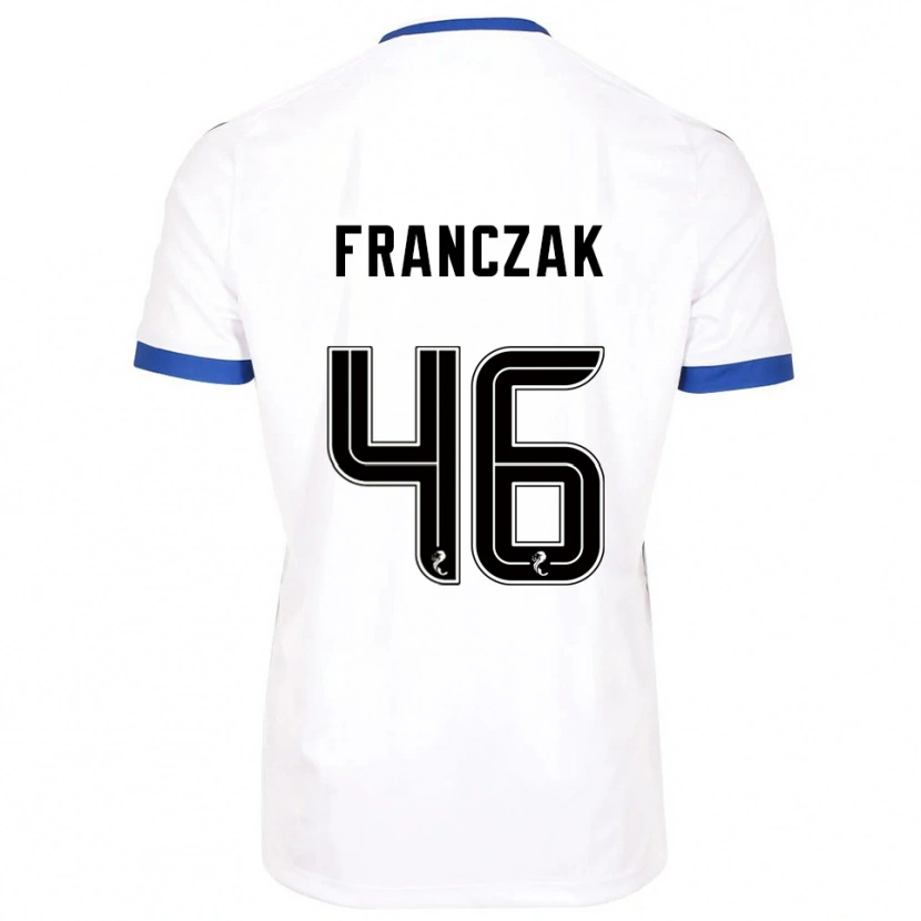 Danxen Dětské Franciszek Franczak #46 Bílá Modrá Daleko Hráčské Dresy 2025/26 Dres
