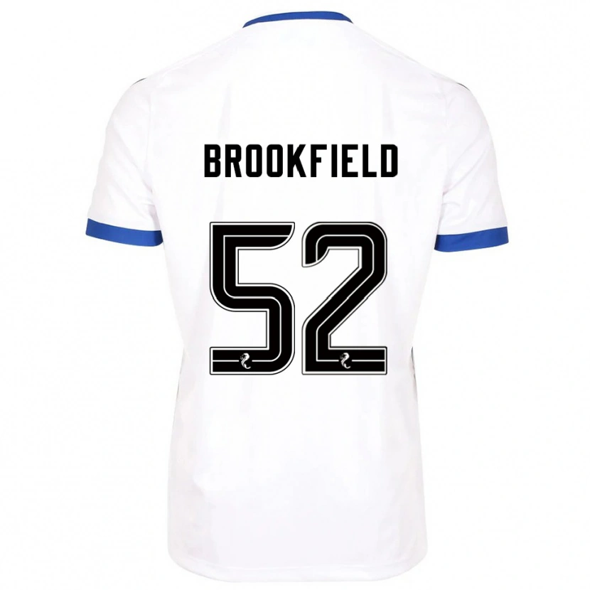 Danxen Dětské Arran Brookfield #52 Bílá Modrá Daleko Hráčské Dresy 2025/26 Dres