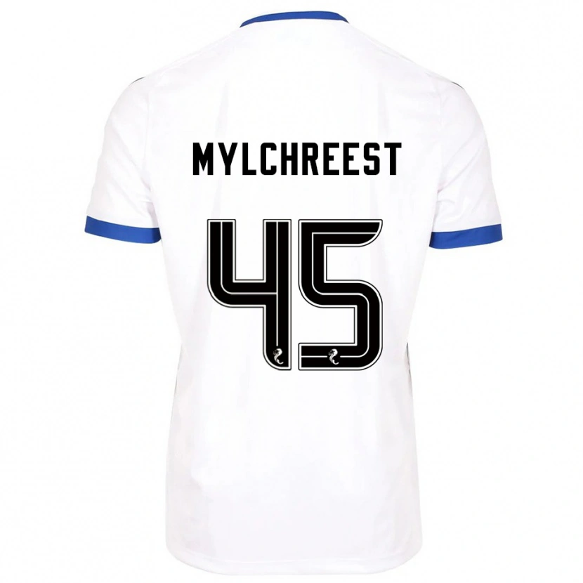 Danxen Dětské Jackson Mylchreest #45 Bílá Modrá Daleko Hráčské Dresy 2025/26 Dres