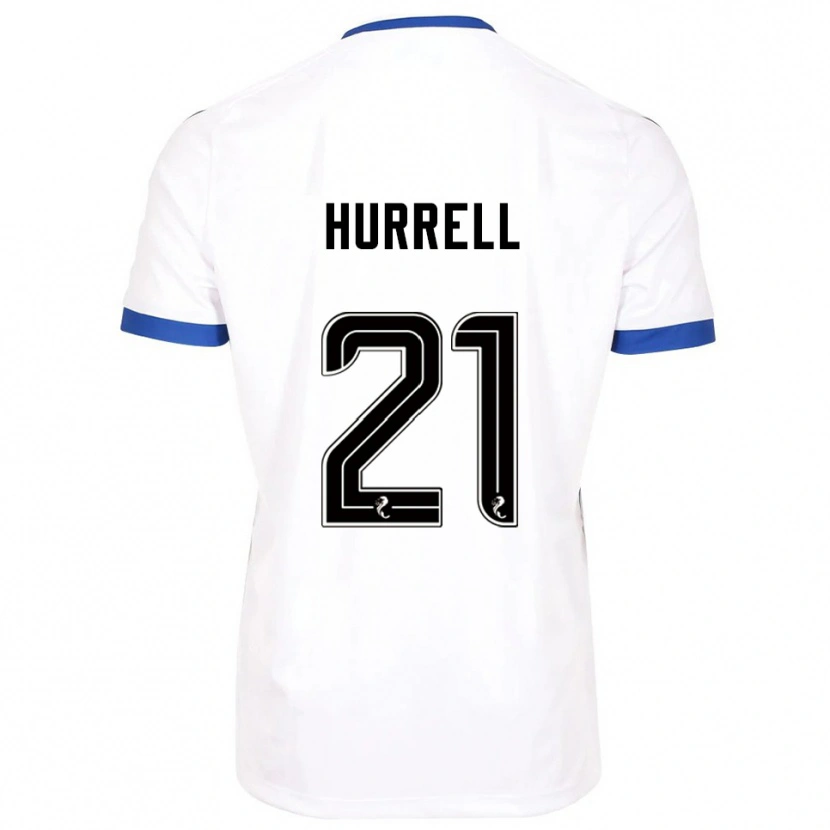 Danxen Dětské Olivia Hurrell #21 Bílá Modrá Daleko Hráčské Dresy 2025/26 Dres