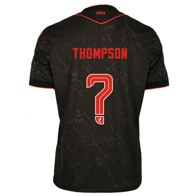 Danxen Dětské Struan Thompson #0 Černá Červená Daleko Hráčské Dresy 2025/26 Dres