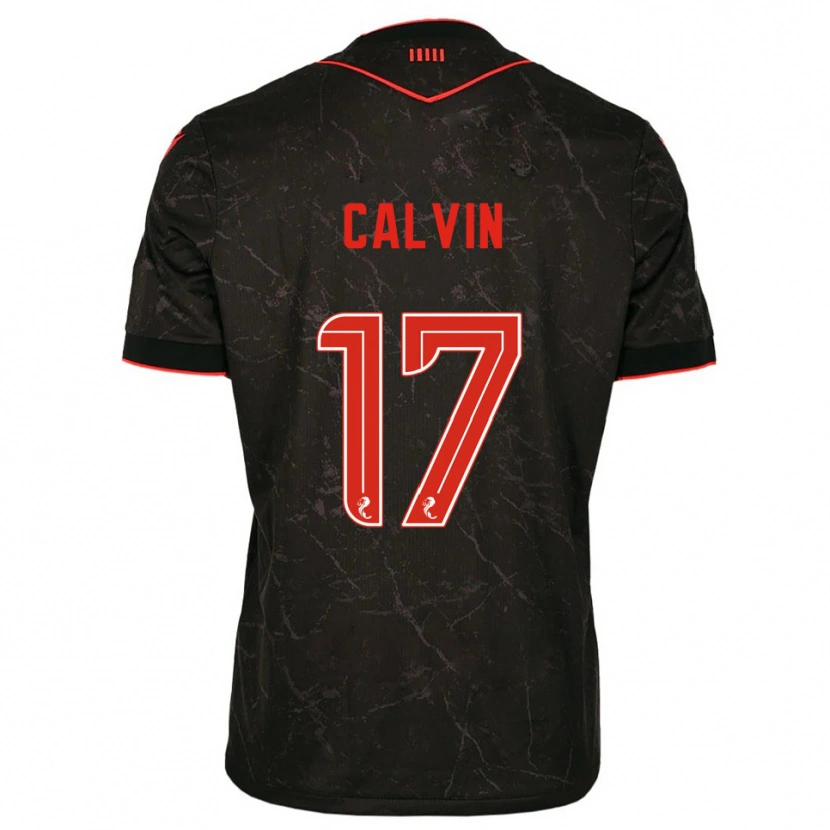 Danxen Dětské Jalmaro Calvin #17 Černá Červená Daleko Hráčské Dresy 2025/26 Dres