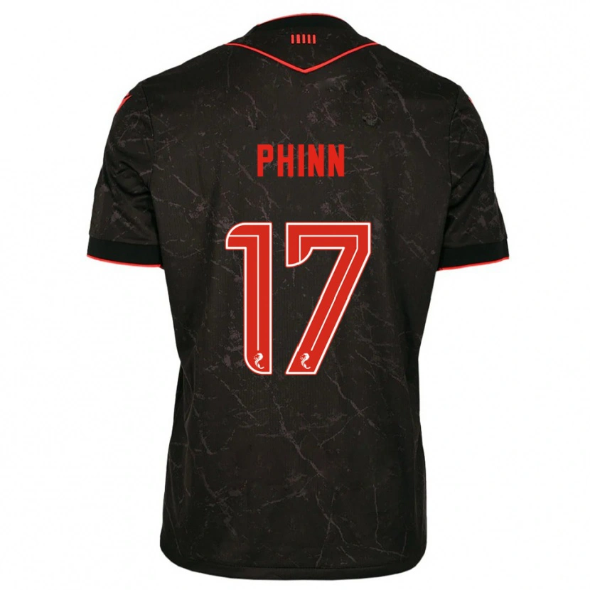 Danxen Dětské Shaun Phinn #17 Černá Červená Daleko Hráčské Dresy 2025/26 Dres