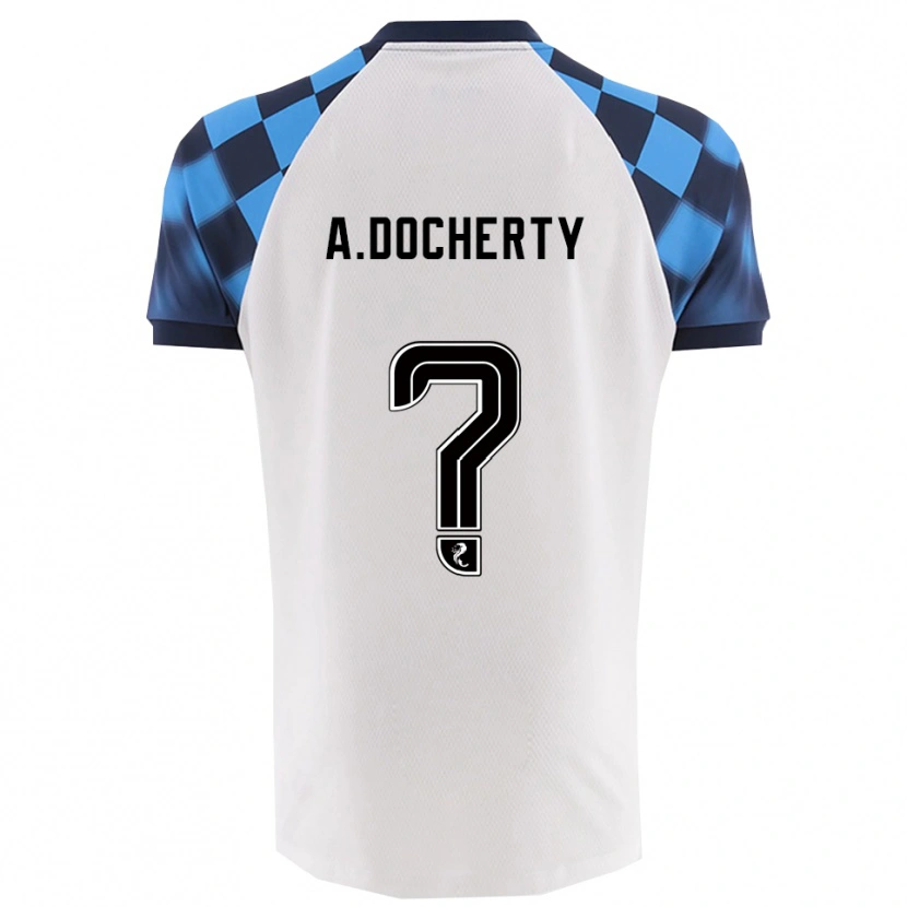 Danxen Dětské Aimie Docherty #0 Bílá Nebesky Modrá Daleko Hráčské Dresy 2025/26 Dres