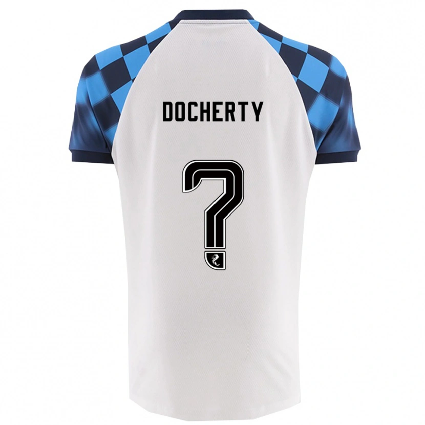 Danxen Dětské Rachel Docherty #0 Bílá Nebesky Modrá Daleko Hráčské Dresy 2025/26 Dres