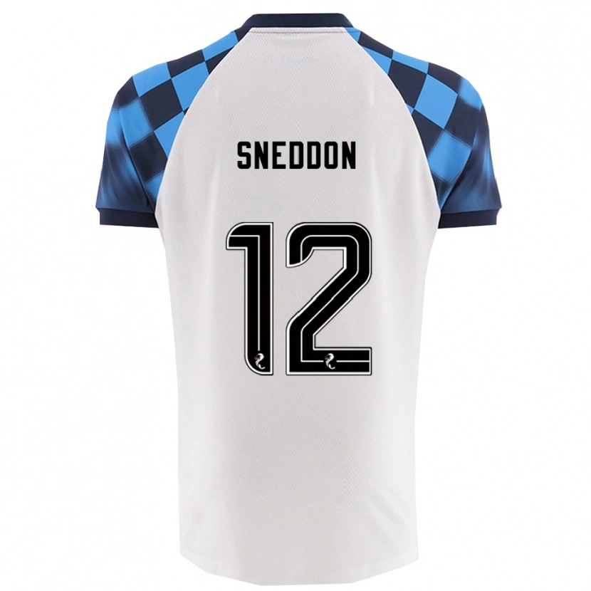 Danxen Dětské Jamie Sneddon #12 Bílá Nebesky Modrá Daleko Hráčské Dresy 2025/26 Dres