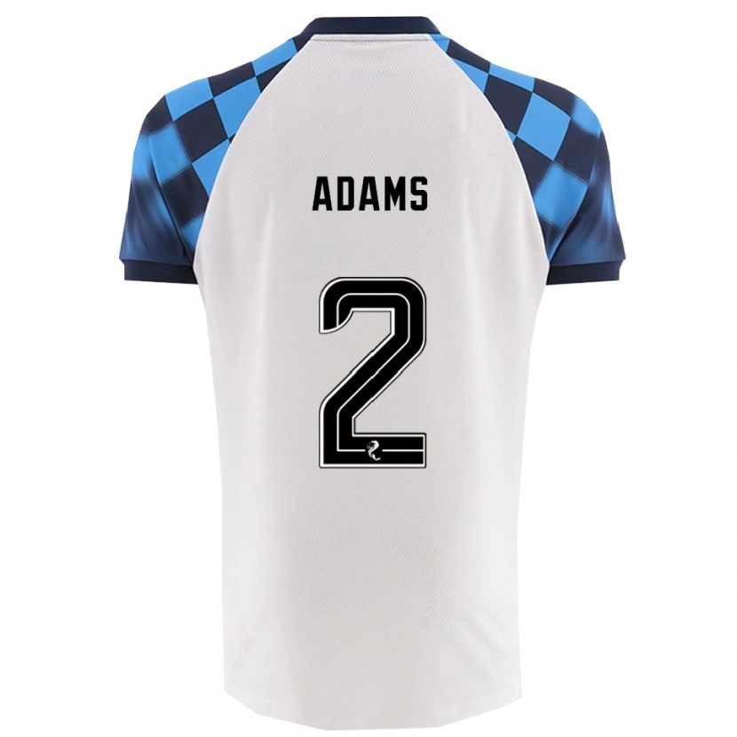 Danxen Dětské Keelan Adams #2 Bílá Nebesky Modrá Daleko Hráčské Dresy 2025/26 Dres