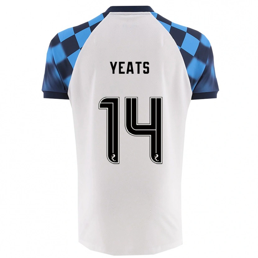 Danxen Dětské Finn Yeats #14 Bílá Nebesky Modrá Daleko Hráčské Dresy 2025/26 Dres