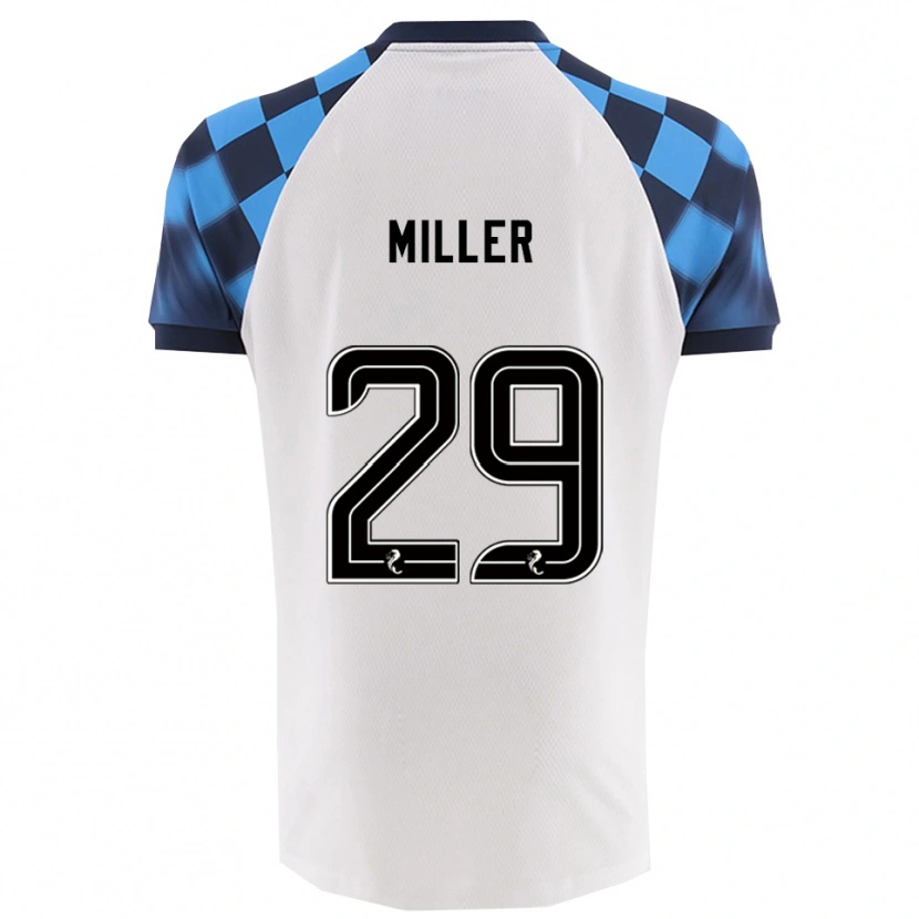 Danxen Dětské Calvin Miller #29 Bílá Nebesky Modrá Daleko Hráčské Dresy 2025/26 Dres