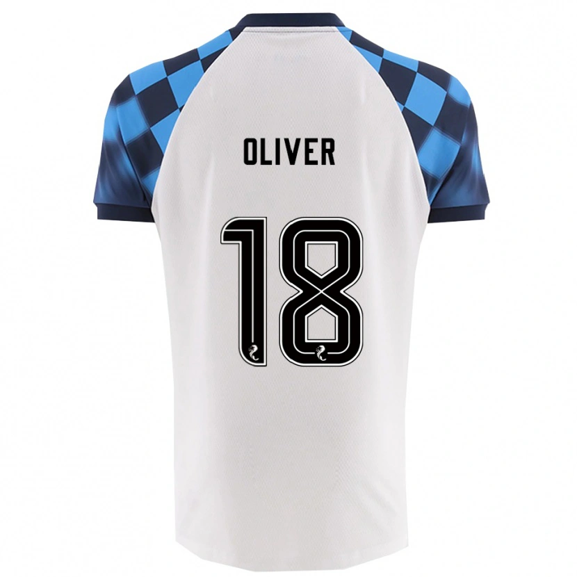 Danxen Dětské Gary Oliver #18 Bílá Nebesky Modrá Daleko Hráčské Dresy 2025/26 Dres