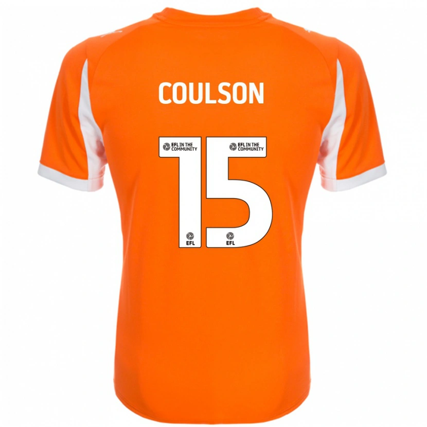 Danxen Pánské Hayden Coulson #15 Oranžová Bílá Domů Hráčské Dresy 2025/26 Dres