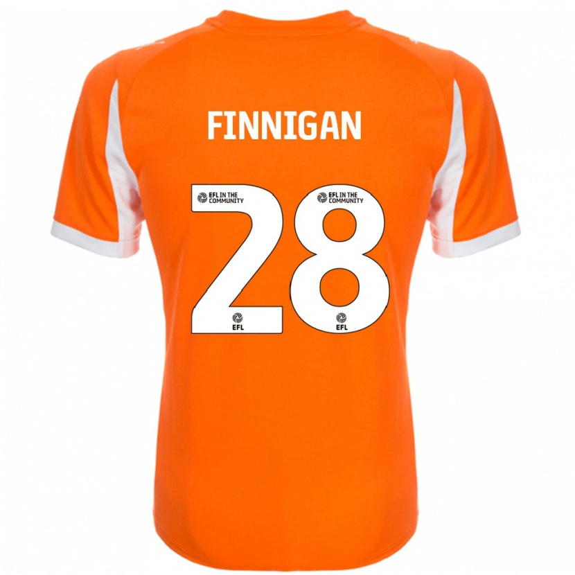 Danxen Pánské Ryan Finnigan #28 Oranžová Bílá Domů Hráčské Dresy 2025/26 Dres