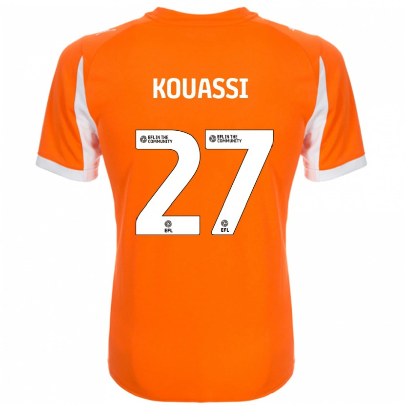 Danxen Pánské Kylian Kouassi #27 Oranžová Bílá Domů Hráčské Dresy 2025/26 Dres