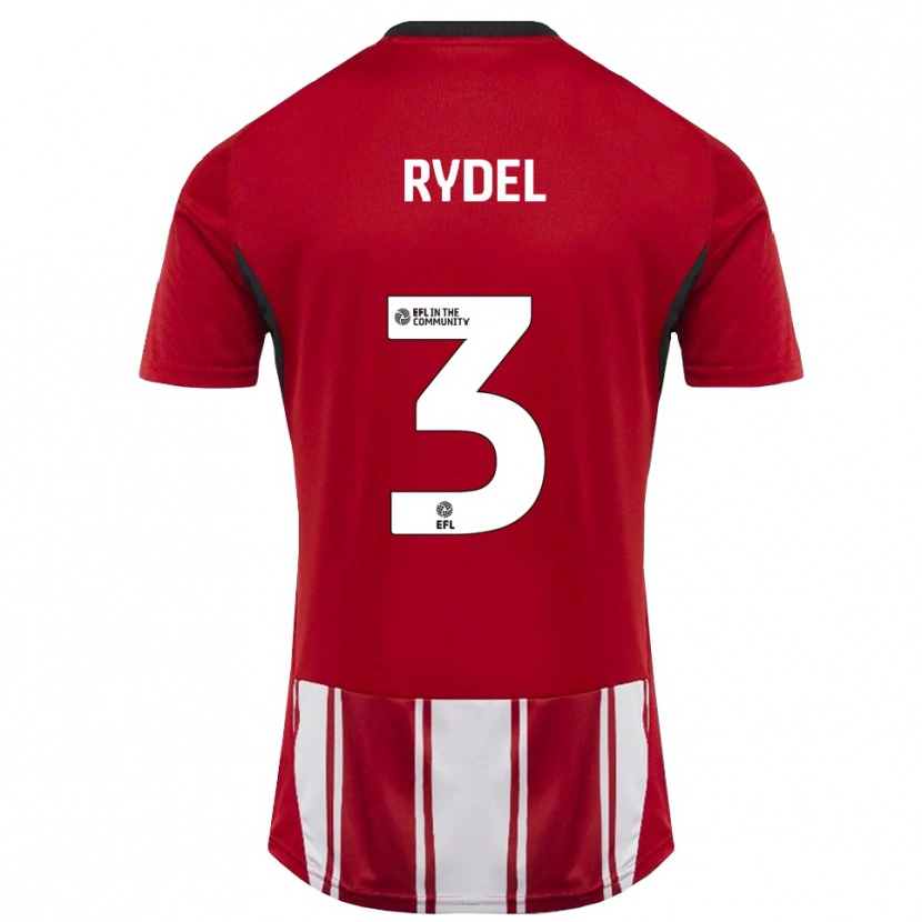 Danxen Pánské Ryan Rydel #3 Červená Bílá Černá Domů Hráčské Dresy 2025/26 Dres