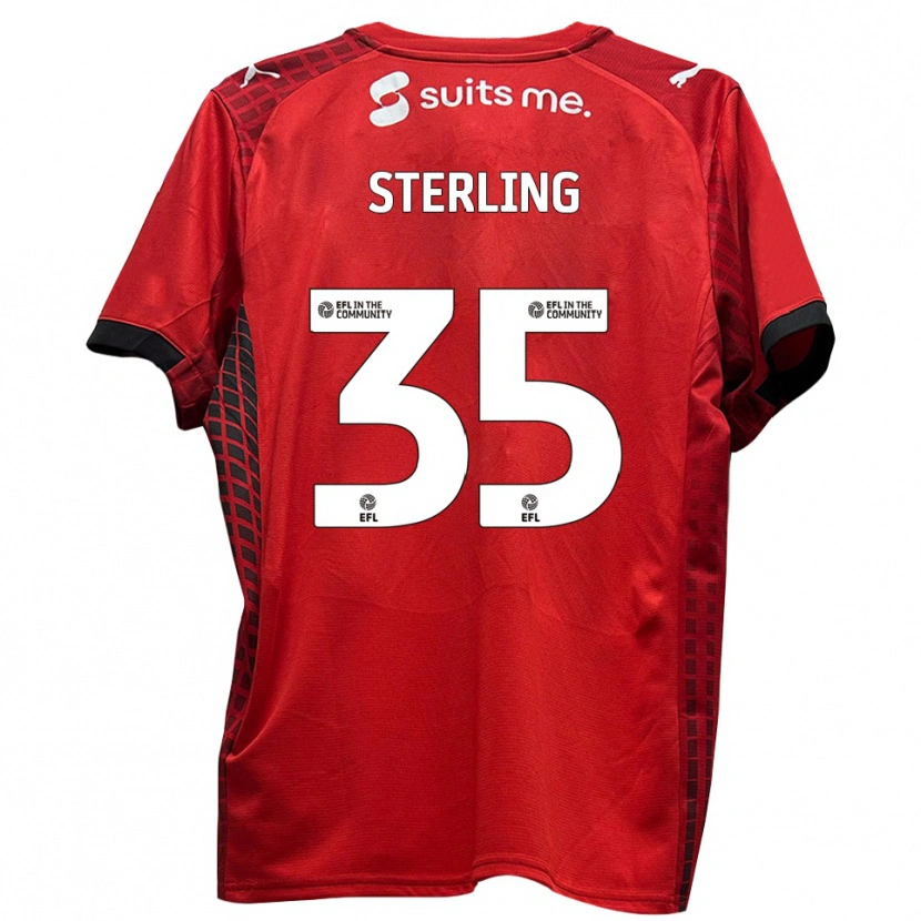 Danxen Pánské Aaron Sterling #35 Červená Černá Domů Hráčské Dresy 2025/26 Dres
