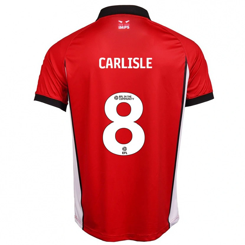 Danxen Pánské Charlie Carlisle #8 Červená Bílá Domů Hráčské Dresy 2025/26 Dres