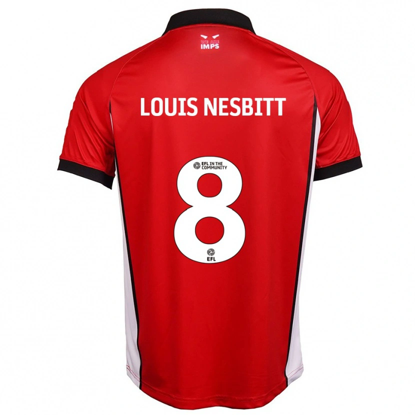 Danxen Pánské Louis Nesbitt #8 Červená Bílá Domů Hráčské Dresy 2025/26 Dres
