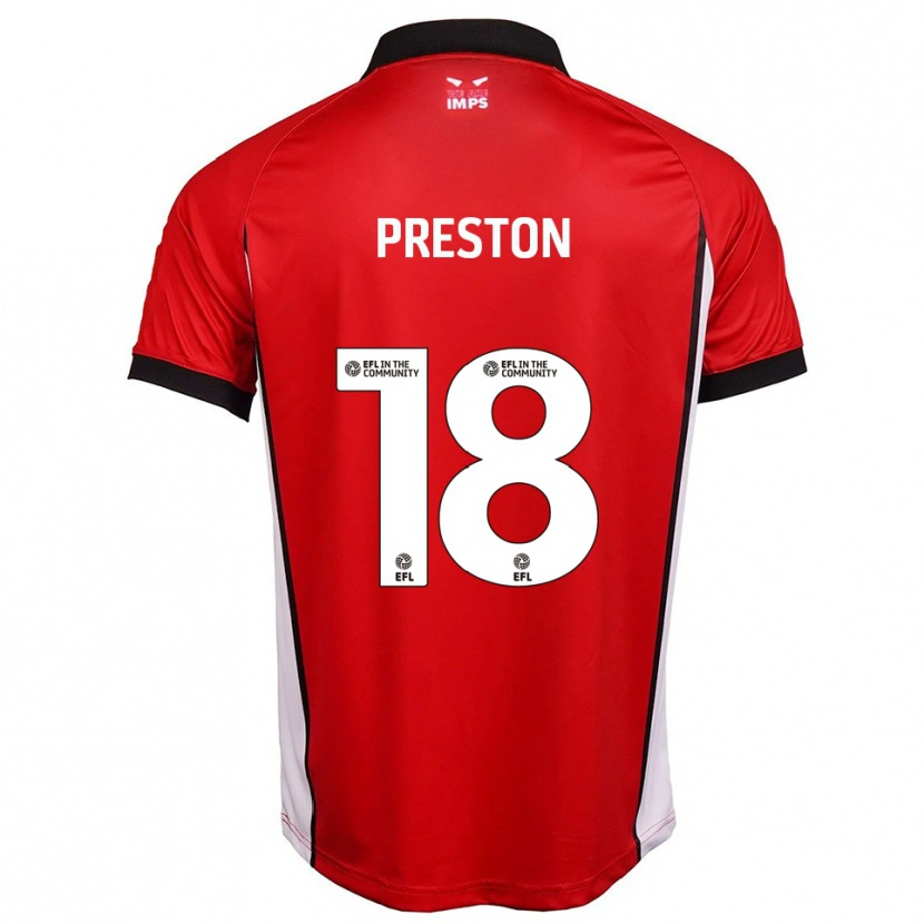 Danxen Pánské Rory Preston #18 Červená Bílá Domů Hráčské Dresy 2025/26 Dres