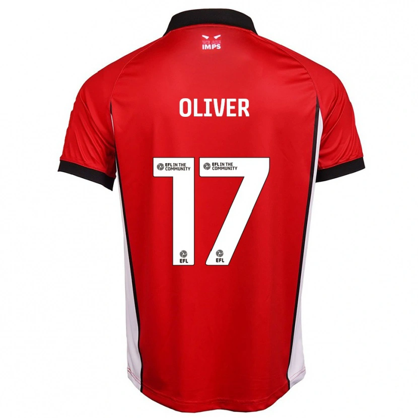 Danxen Pánské Kenzie Oliver #17 Červená Bílá Domů Hráčské Dresy 2025/26 Dres