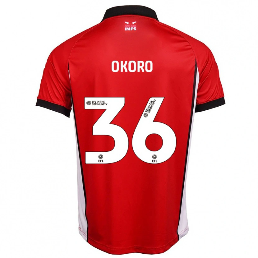 Danxen Pánské Zane Okoro #36 Červená Bílá Domů Hráčské Dresy 2025/26 Dres