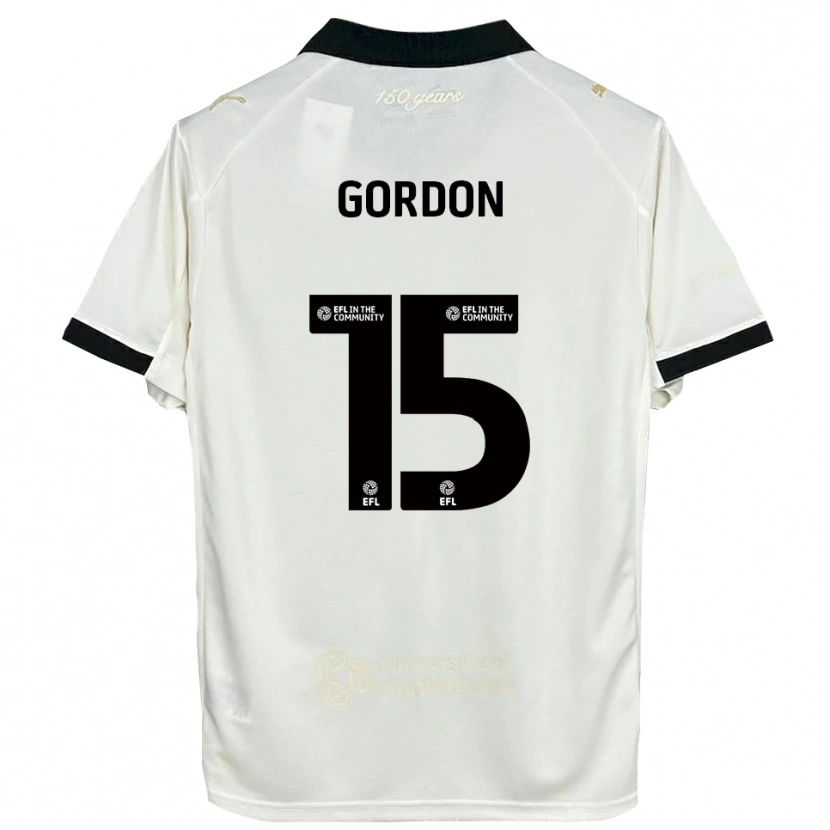 Danxen Pánské Liam Gordon #15 Špinavě Bílá Černá Domů Hráčské Dresy 2025/26 Dres