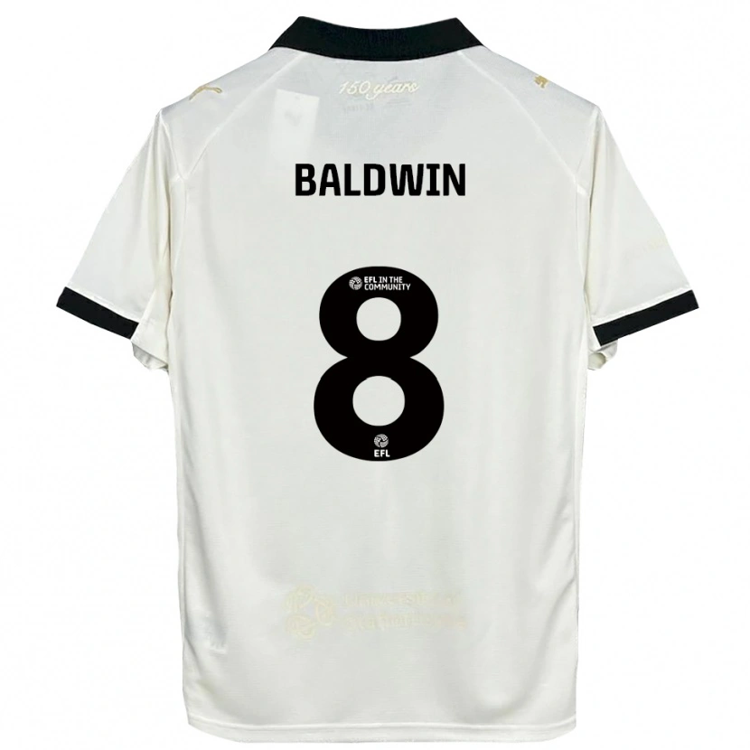 Danxen Pánské Meg Baldwin #8 Špinavě Bílá Černá Domů Hráčské Dresy 2025/26 Dres