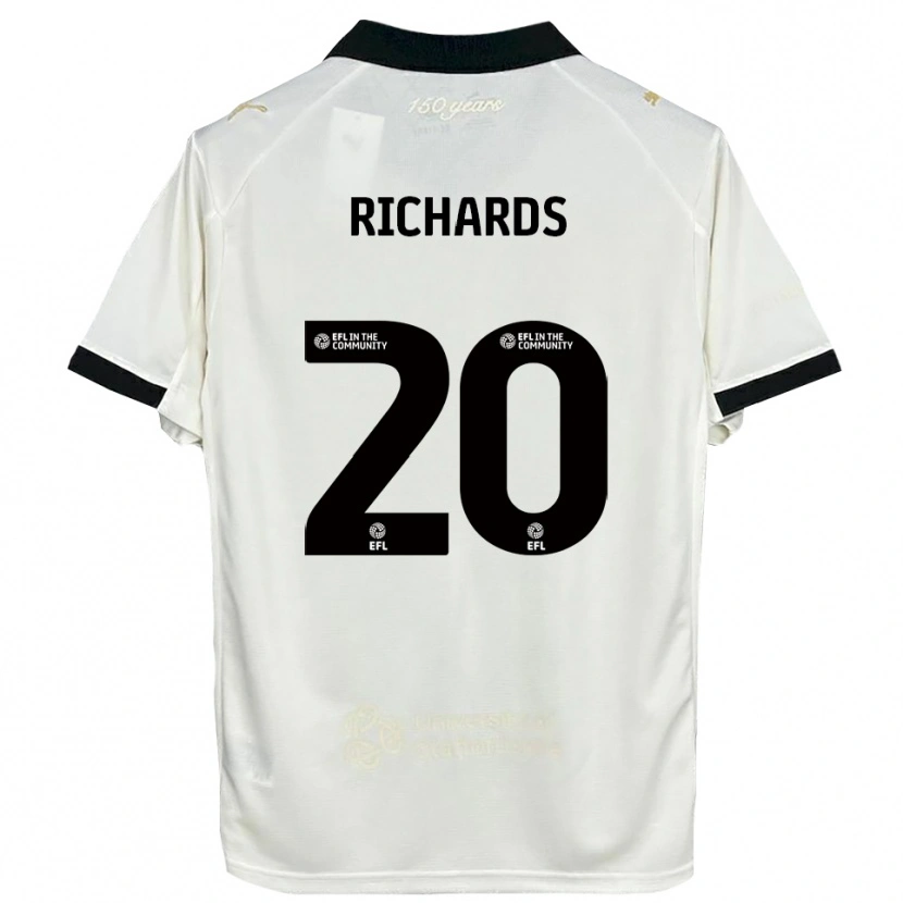 Danxen Pánské Rico Richards #20 Špinavě Bílá Černá Domů Hráčské Dresy 2025/26 Dres