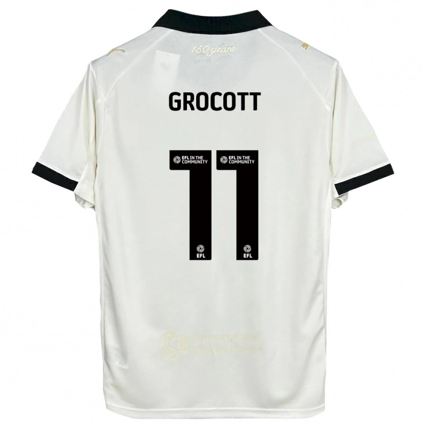 Danxen Pánské Olivia Grocott #11 Špinavě Bílá Černá Domů Hráčské Dresy 2025/26 Dres