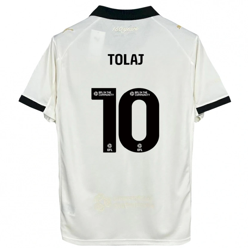 Danxen Pánské Lorent Tolaj #10 Špinavě Bílá Černá Domů Hráčské Dresy 2025/26 Dres