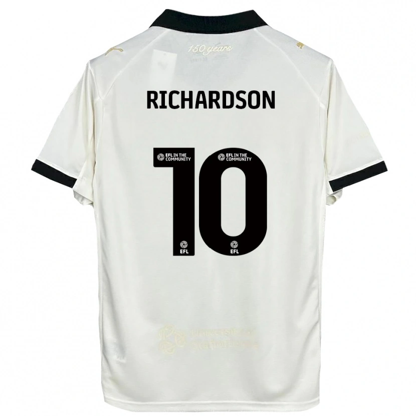 Danxen Pánské Kelsey Richardson #10 Špinavě Bílá Černá Domů Hráčské Dresy 2025/26 Dres