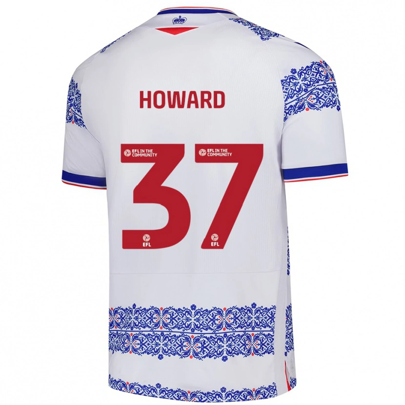 Danxen Pánské Luke Howard #37 Bílá Modrá Domů Hráčské Dresy 2025/26 Dres