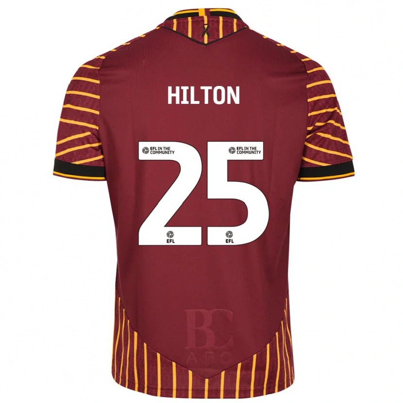 Danxen Pánské Joe Hilton #25 Oranžová Vínová Domů Hráčské Dresy 2025/26 Dres
