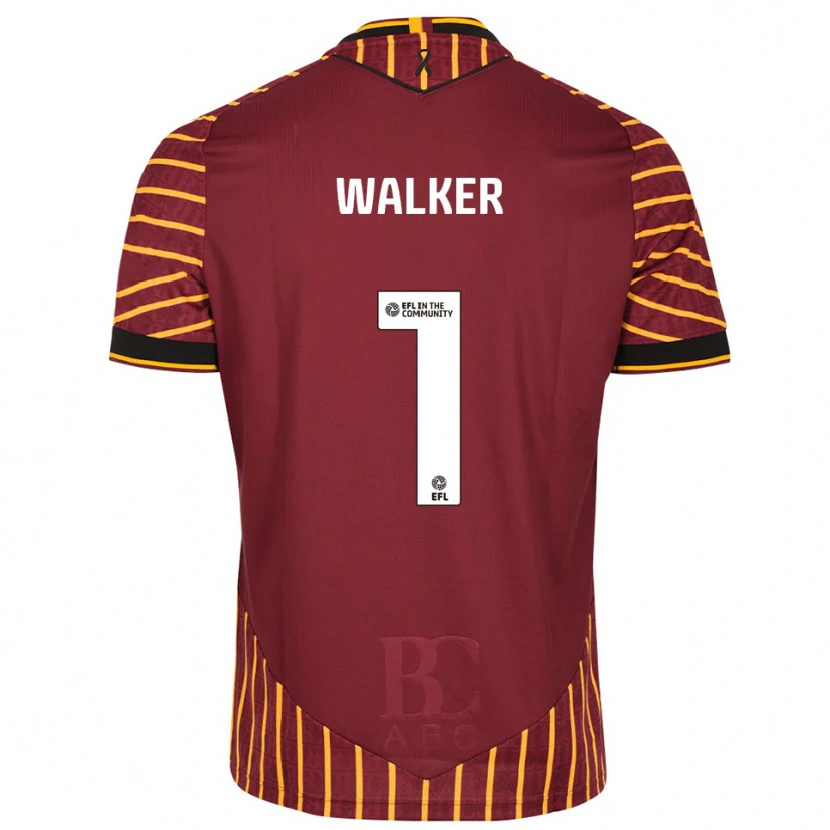 Danxen Pánské Sam Walker #1 Oranžová Vínová Domů Hráčské Dresy 2025/26 Dres